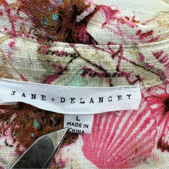 NWOT Jane Delancey Colorful Map Print Button-Up Shirt - Picture 3 of 6